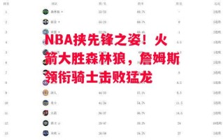 星空体育官网入口-NBA挟先锋之姿！火箭大胜森林狼，詹姆斯领衔骑士击败猛龙
